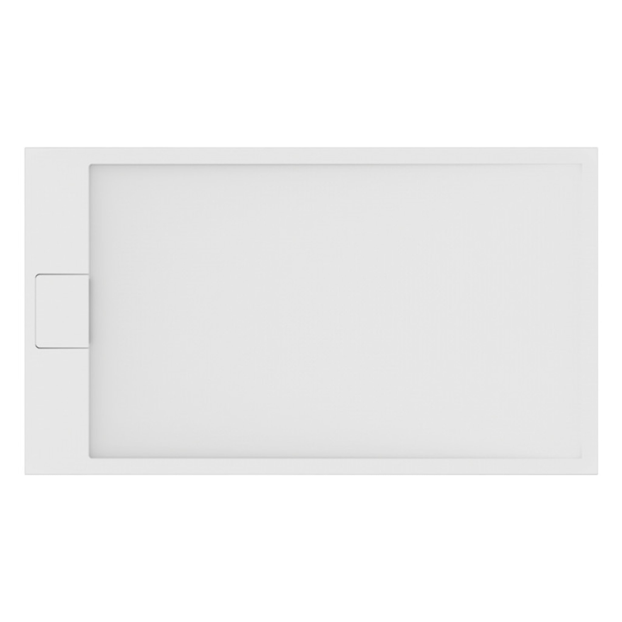 Receveur de douche antidérapant Ultra Flat S I.Life recoupable avec bonde largeur 140 x 80