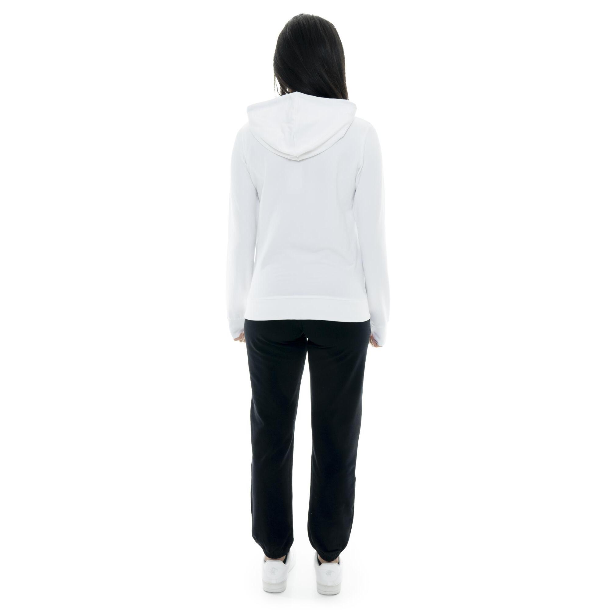 Tuta da donna in cotone non Felpeto con cappuccio e zip Leone Basic