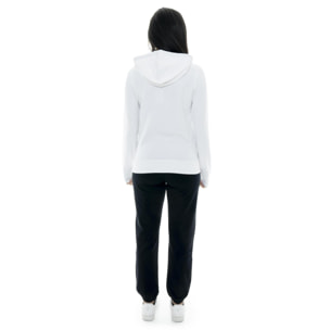Tuta da donna in cotone non Felpeto con cappuccio e zip Leone Basic