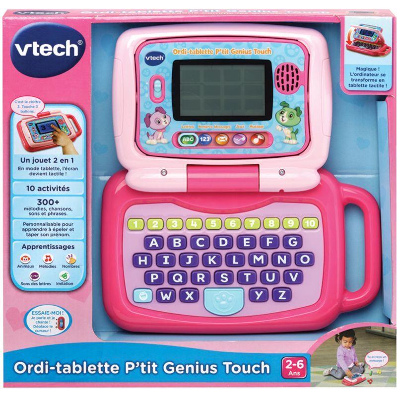 Vtech - Ordinateur enfant VTECH Ordi-tablette P'tit Genius Touch mauve