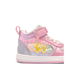 Sneakers luminose stile stivaletto da bambina
