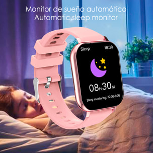 Smartwatch T13. Pantalla TFT de 1,83 pulgadas, llamada bluetooth, asistente de voz y modos de deporte.