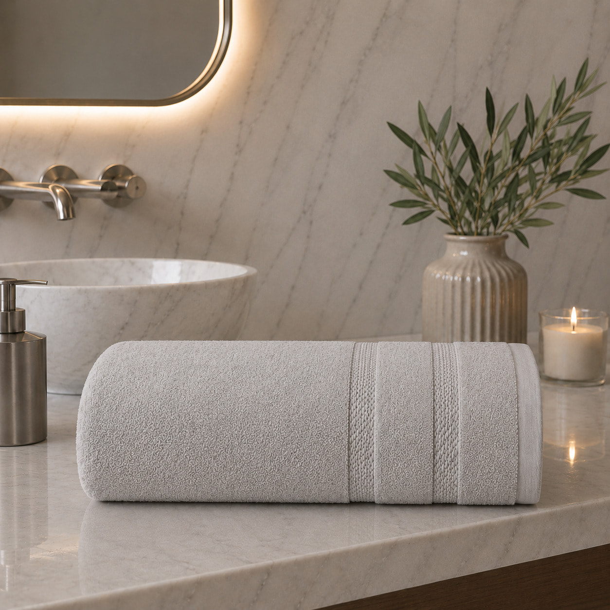COTONE EGIZIANO Telo Bagno Spugna Lusso 530 gr_100x150_Gr. Nuvola