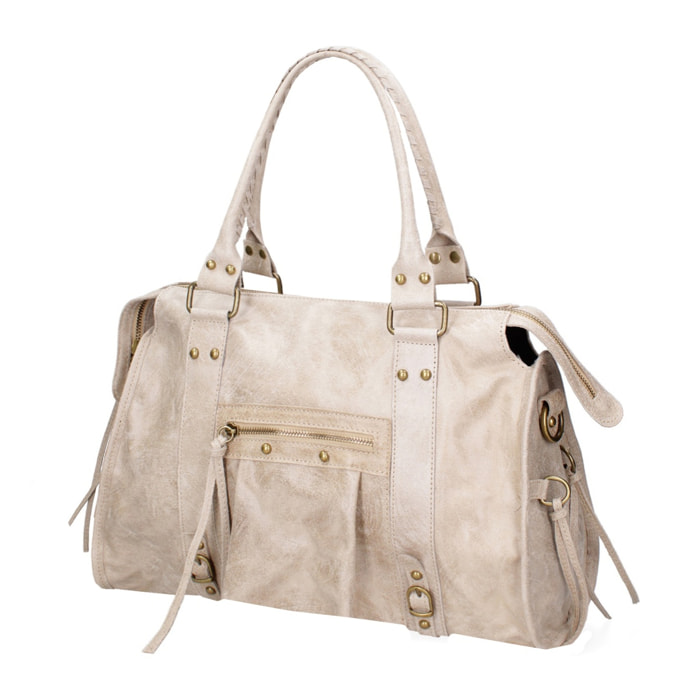 Borsa a spalla da donna - Modello Clara - Vera pelle - 41.0 x 28.0 x 13.0 cm