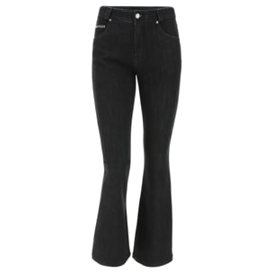 Jeans FREDDY BLACK flare cropped in denim elasticizzato