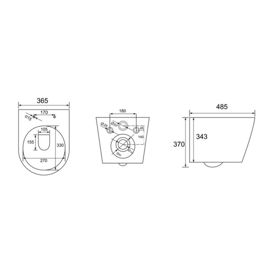 Pack WC bâti-autoportant + WC SAT Infinitio sans bride fixations invisibles + Abattant softclose + Plaque blanche/chrome