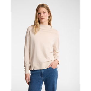 Elena Mirò - Maglia con bottoni - Beige