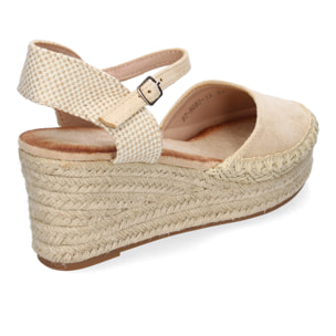 Sandalia de Cuña de Yute para Mujer, Comodas y Elegantes con Detalles Trenzados