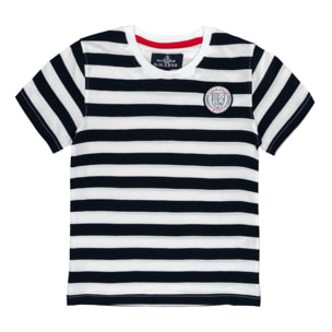 T-Shirt a fasce Polo Club St Martin Blu