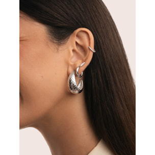 Pendiente Suelto Pebbles S Plata