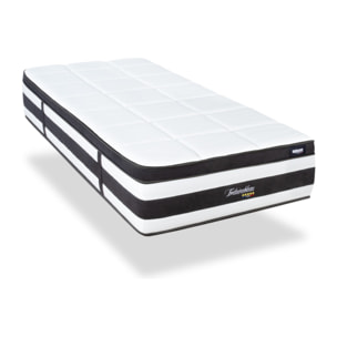 Matelas Hybride Fontainebleau, 25 cm, Soutien Ferme, Ressorts Ensachés & Mousse mémoire de forme