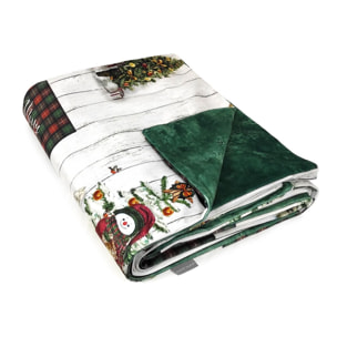 PLAID REVERSIBLE DE TERCIOPELO DE NAVIDAD HOLLY JOLLY 130x170 cm