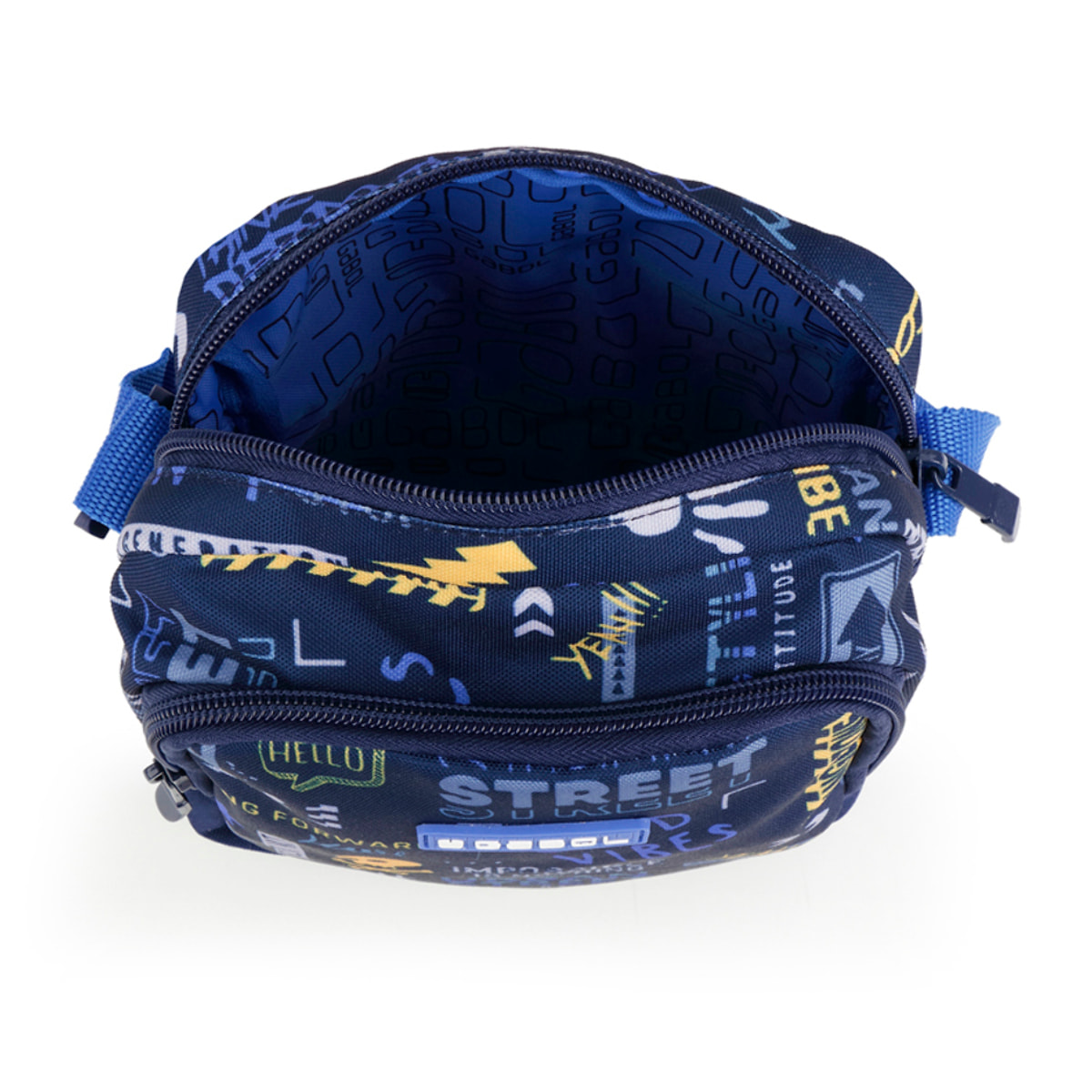 Bandolera infantil Gabol SKULL azul y resistente al agua