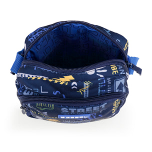 Bandolera infantil Gabol SKULL azul y resistente al agua