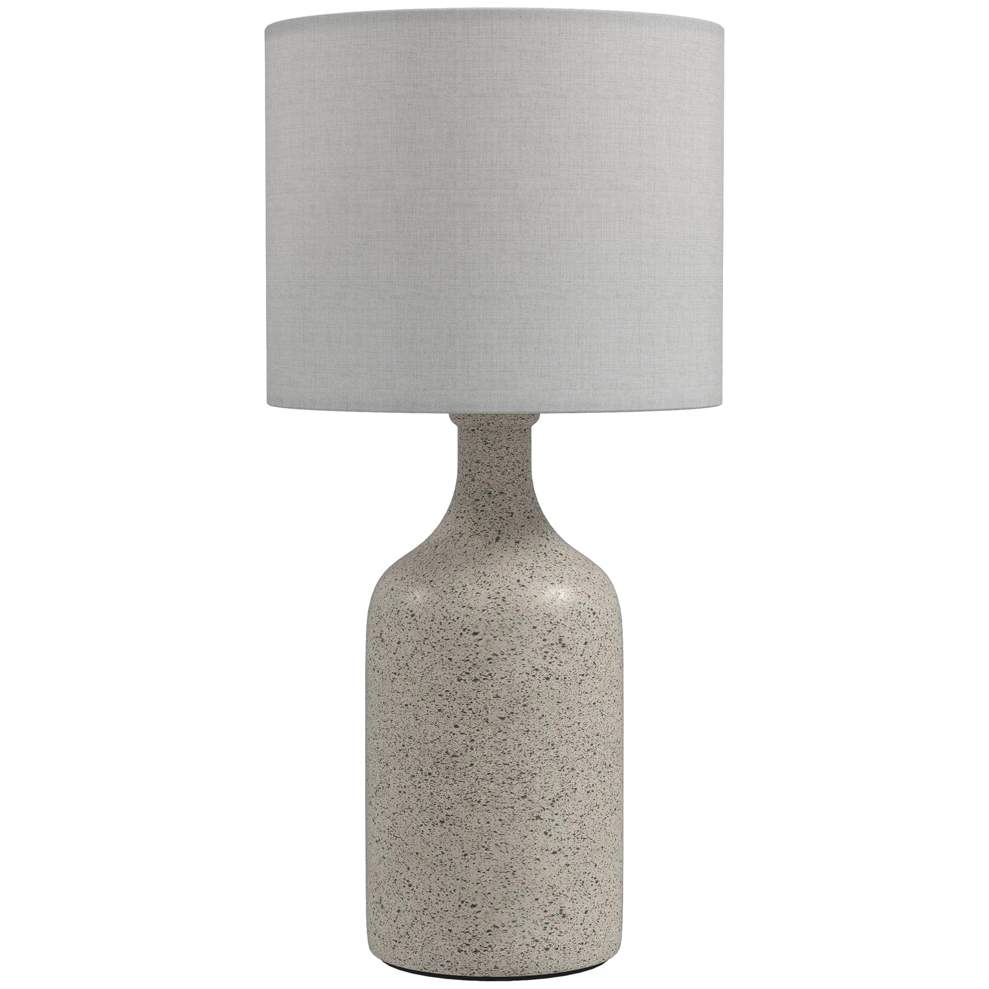 Lampe de table design effet grès céramique lin