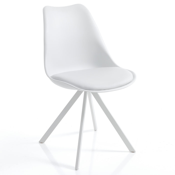 Tomasucci Lot de 4 Chaises kiki slim chair - BLANC