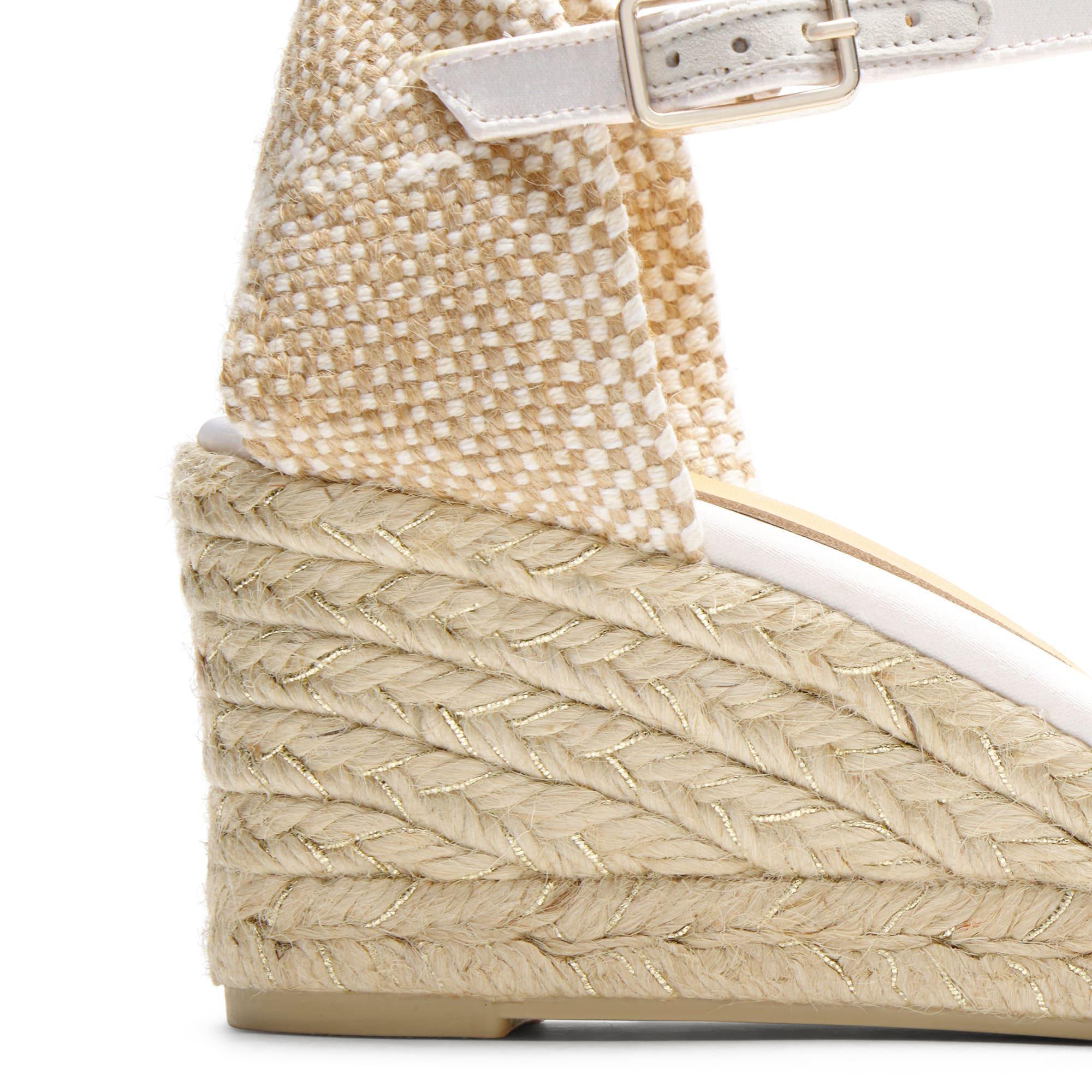 Alpargatas de cuña de mujer Chiarita en satén, cierre lateral de pulsera con hebilla metálica