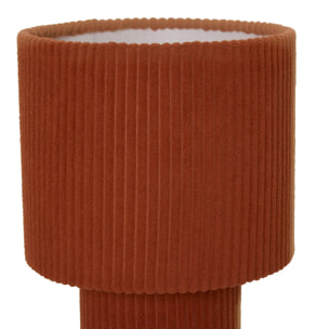 Lampe Jolina cylindrique H.28cm terracotta