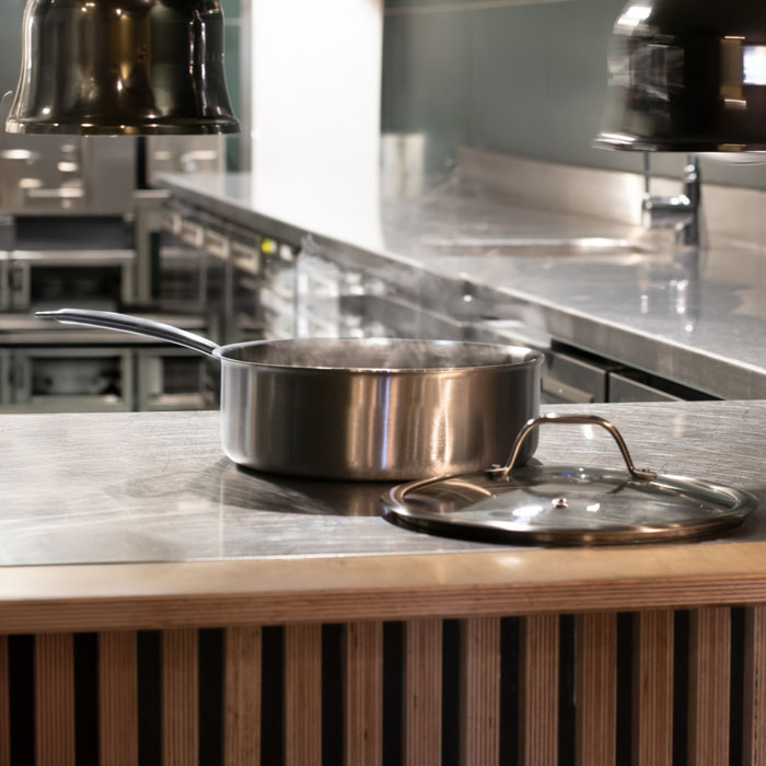 Sauteuse acier inoxydable 24cm - fait en France - tous feux TRIPLY