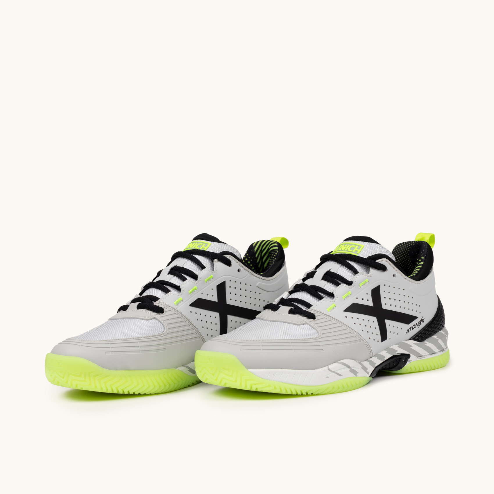 MUNICH ATOMIK 50 Zapatillas de Pádel/Tenis Gris y Amarillo Flúor