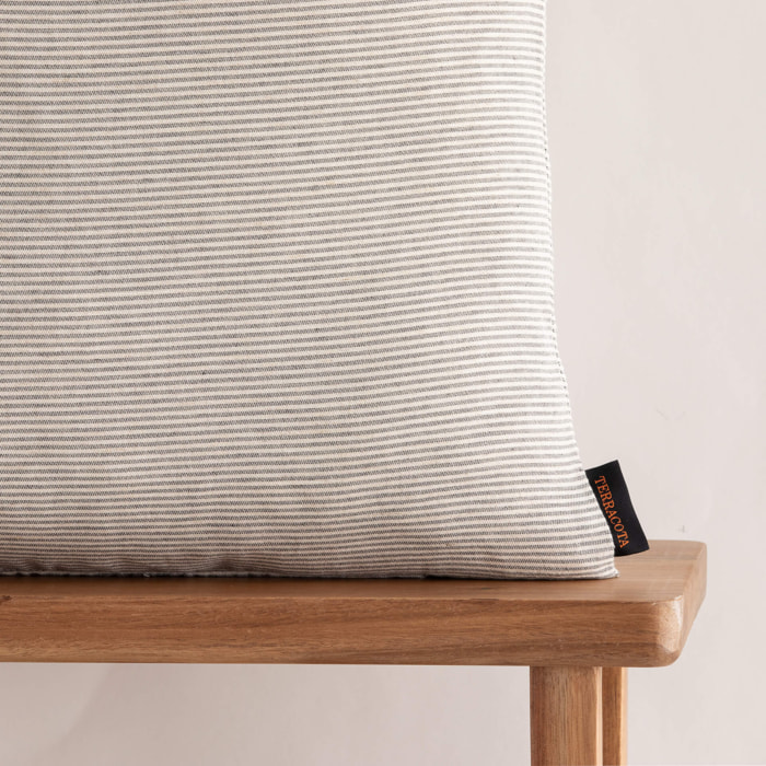 Housse de coussin jacquard 65x65 cm Jávea pequeña Gris