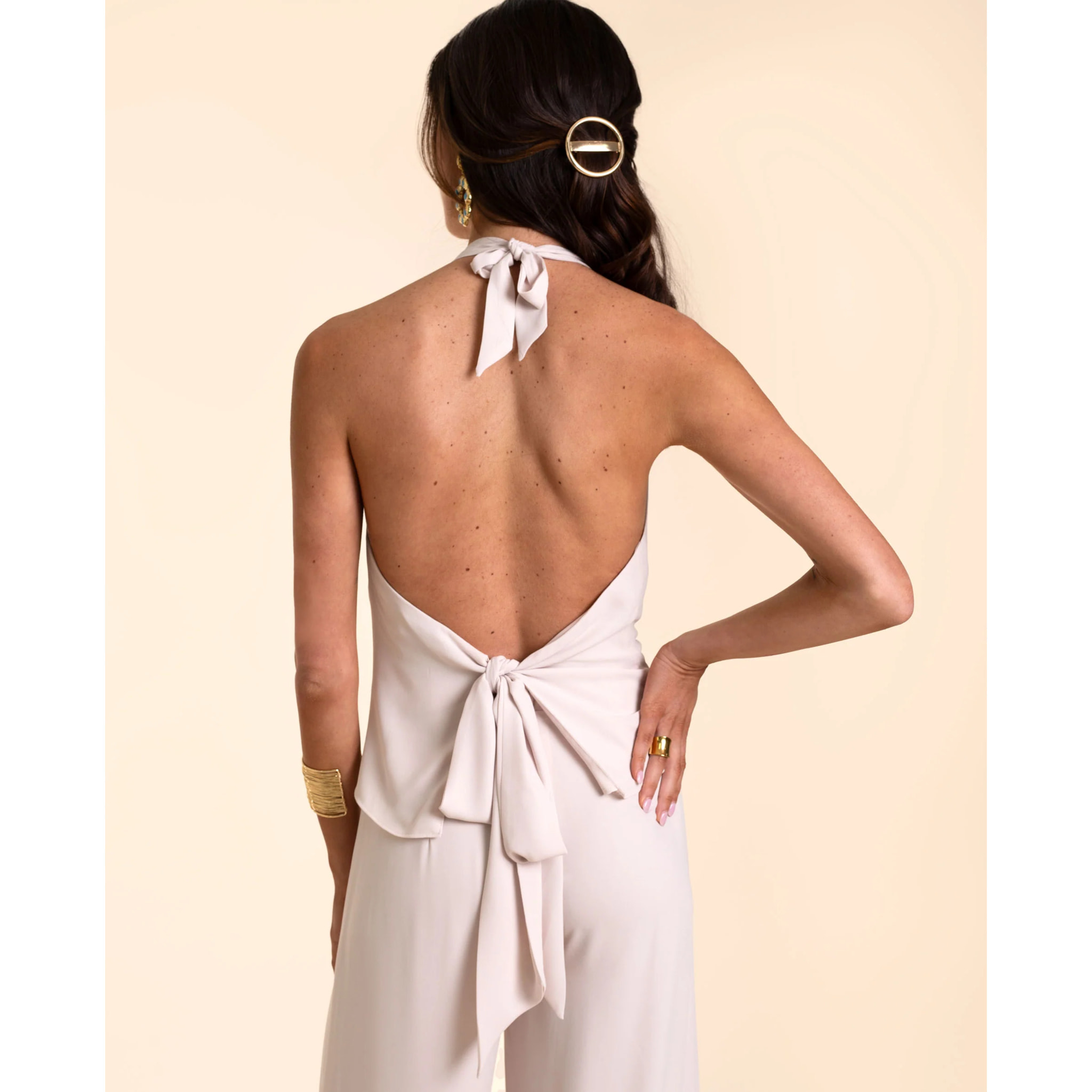 Blusa de mujer halter escote drapeado