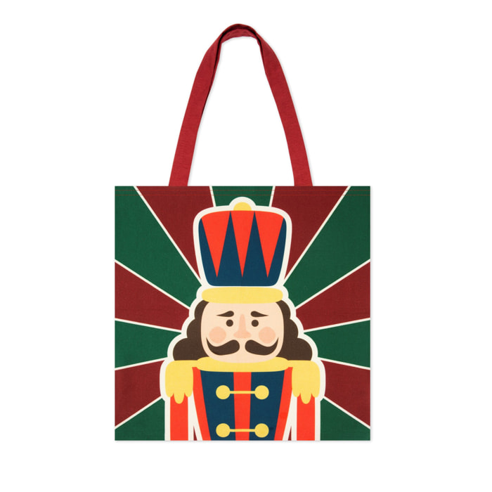 Cabas en tissu Excelsa – Vintage Christmas, Coton multicolore