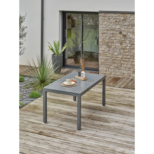 ORSINO - Table de jardin 8 places en aluminium - Gris anthracite