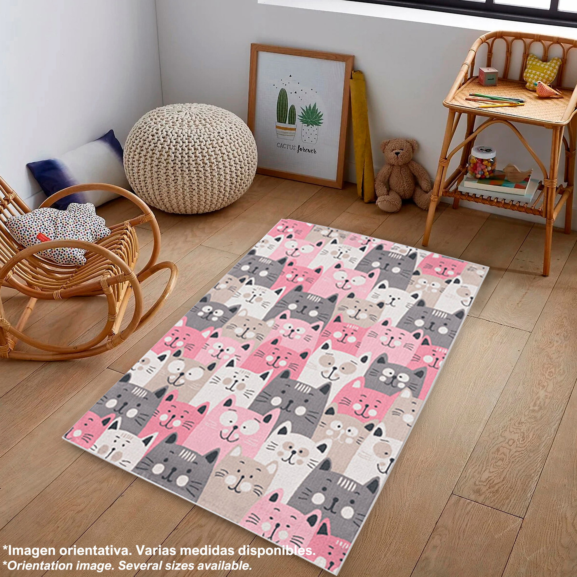 Alfombra infantil de Poliester estampada 60 x 100cm
