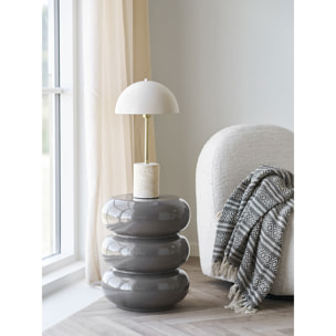 Lampada da tavolo Sheffield in marmo e metallo beige