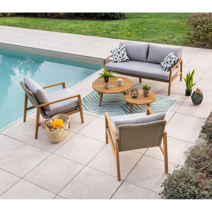 Salon de jardin en acacia - 4 places - ALSTRUP
