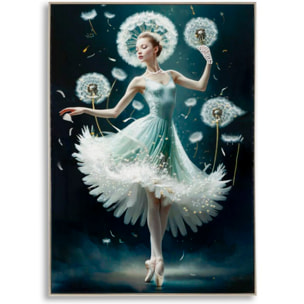 DIPINTO SU TELA LACCATO DANCING C/CORNICE -B- CM 72X4X102