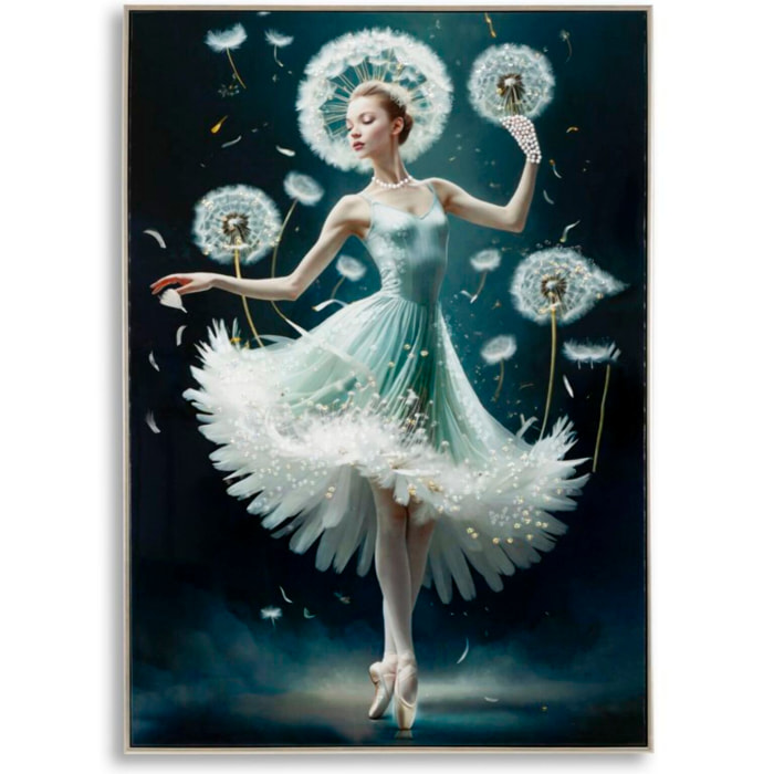 DIPINTO SU TELA LACCATO DANCING C/CORNICE -B- CM 72X4X102