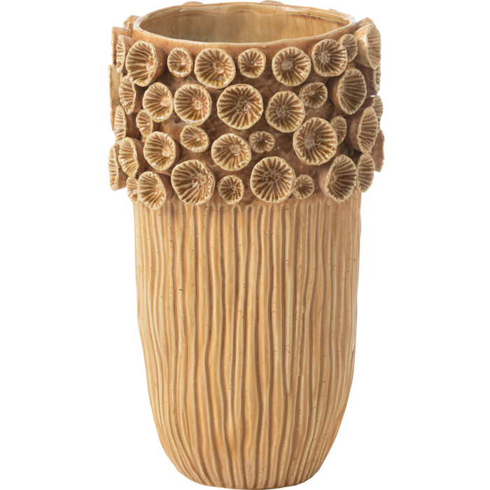 J-Line vase Corail Haut - céramique - ocre - medium - 41 cm de hauteur