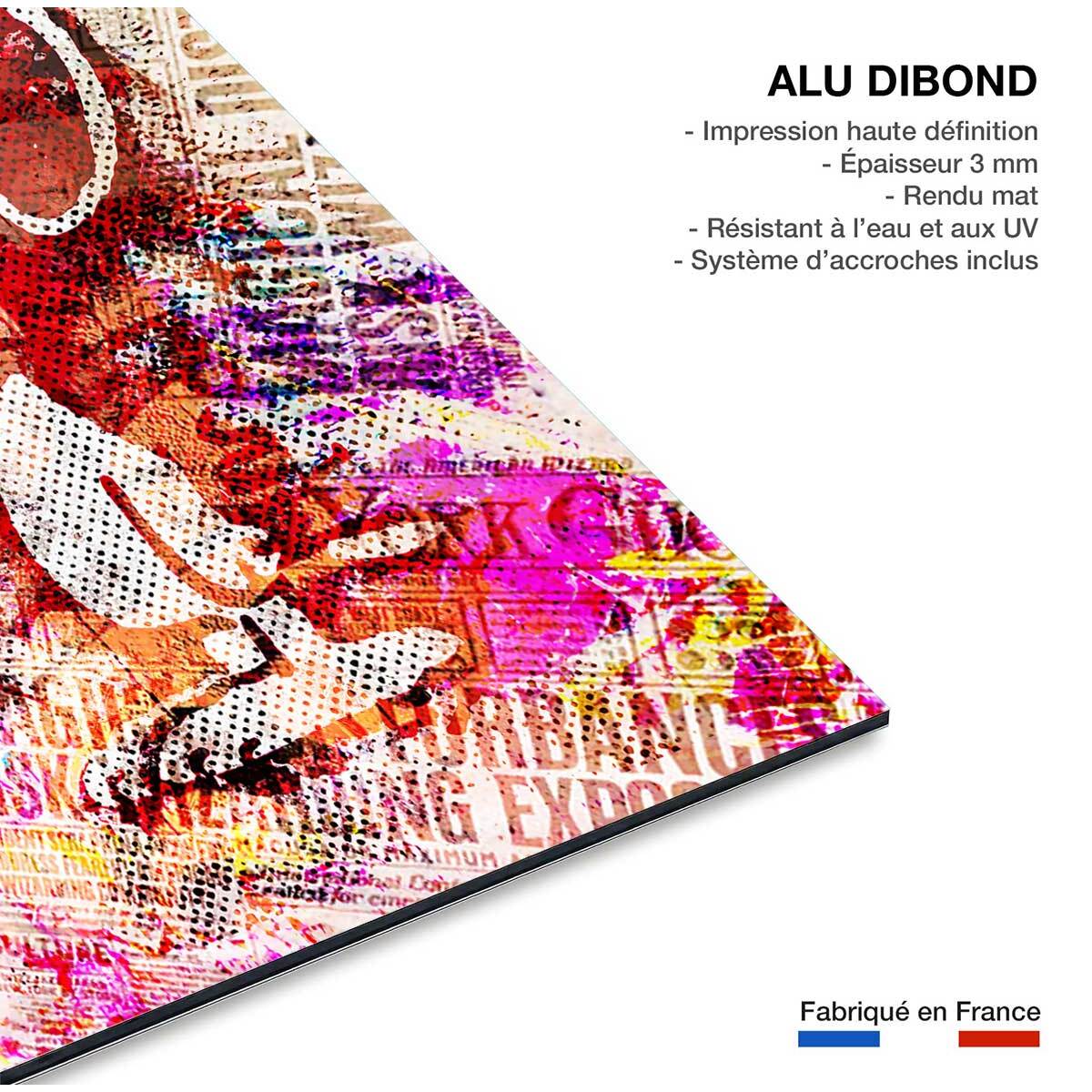 Tableau pop art snoopy graff  Tableau alu Dibond