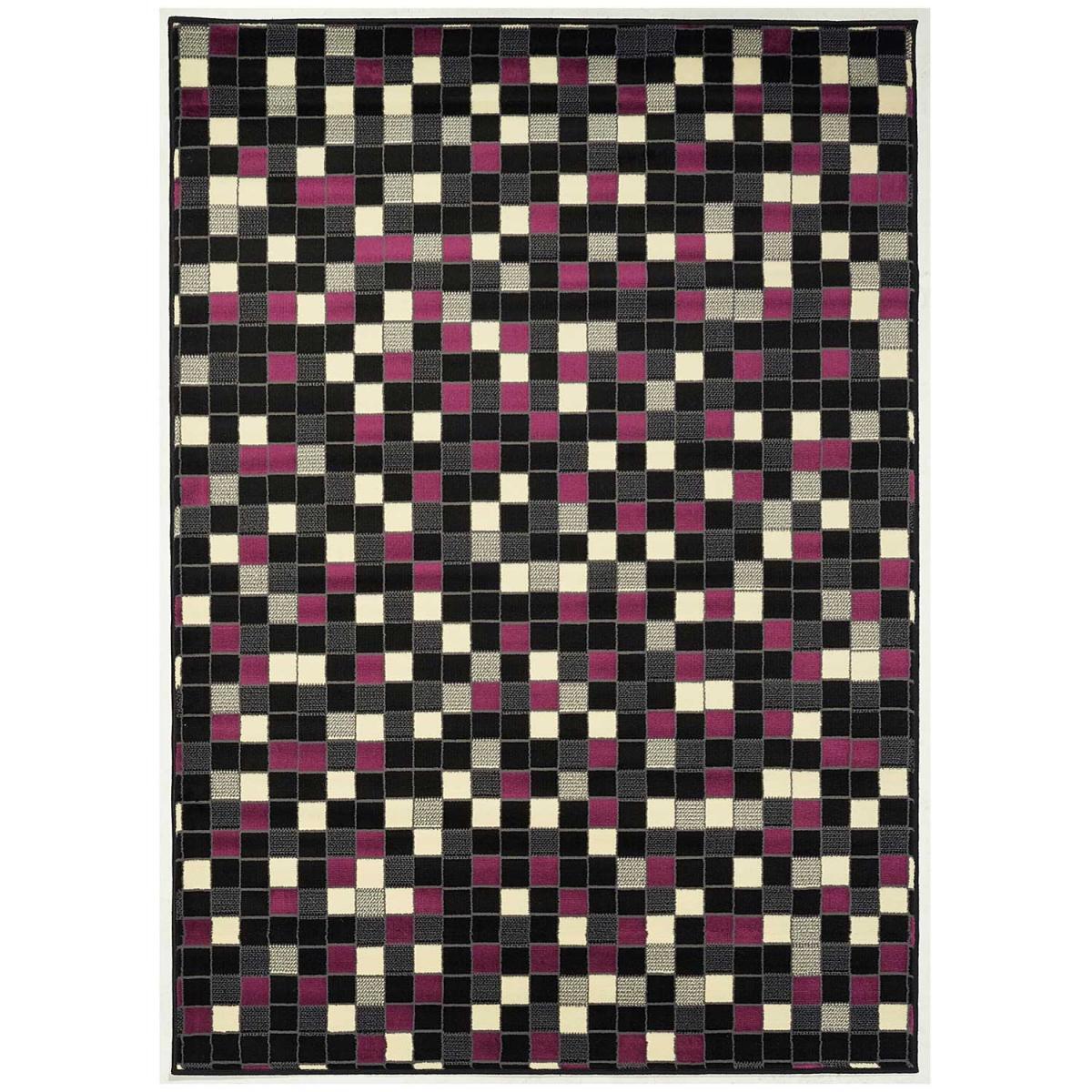 Tapis salon et chambre tissé motif géométrique NITA