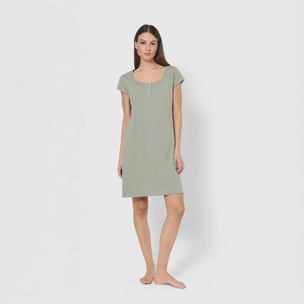 Vestido algodón liso