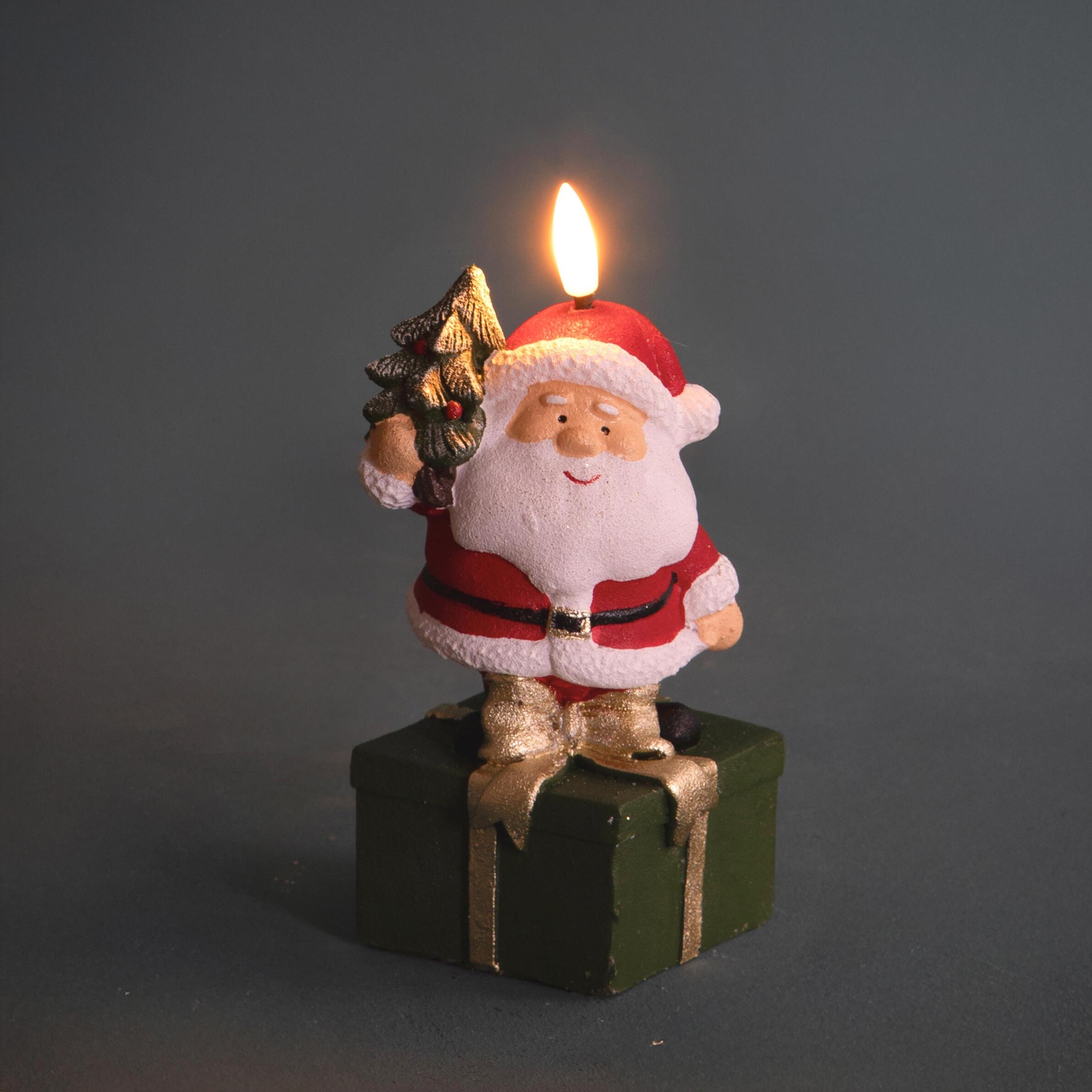 Santa santa su p/dono con led - Pezzi 2 - ROSSO - Bianchi Dino SpA
