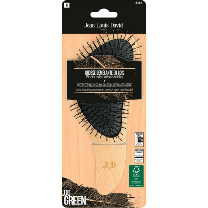Brosse à cheveux JEAN LOUIS DAVID DETANGLING BOIS FSC