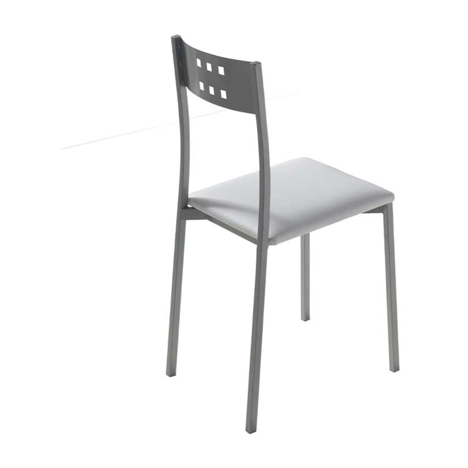 Set de 4 sillas – Polipiel lisa con diseño minimalista