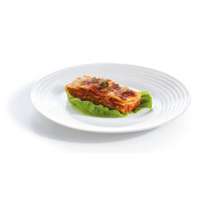 6 platos llanos blancos 25 cm Harena - Luminarc
