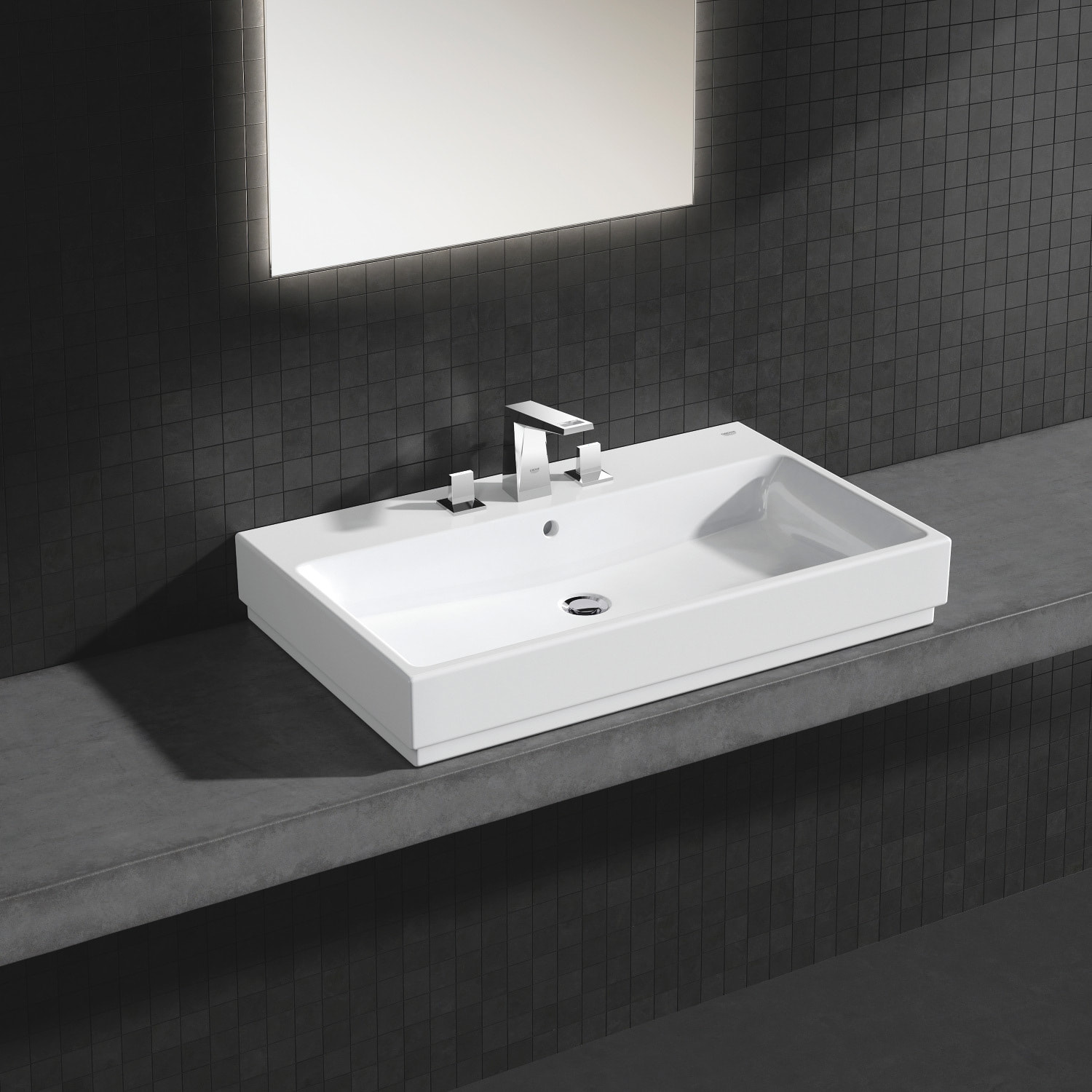 Mélangeur Lavabo 3 trous Allure Brilliant Taille S, chromé