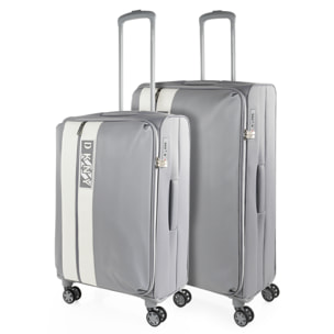 Juego De Maletas Semi-Rígidas Eva Dkny Instinct Storm Grey