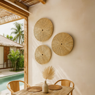 Set de 3 décorations murales en raphia 60, 50 et 40cm MIRI