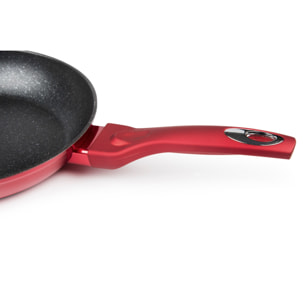 Poêle Excelsa Phoenix, aluminium antiadhésif, 24 cm, rouge