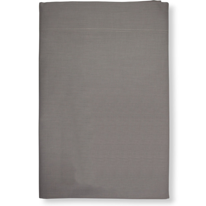 COMPLETO LENZUOLA SINGOLO COL.GRIGIO SCURO 60 FILI TINTA UNITA H.30