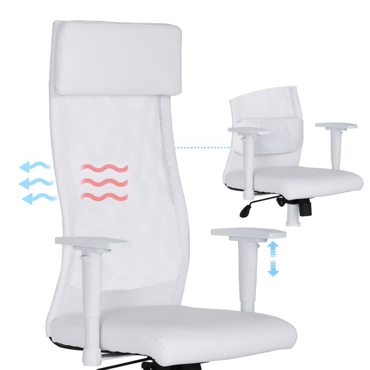 Silla de oficina Airflow Blanco
