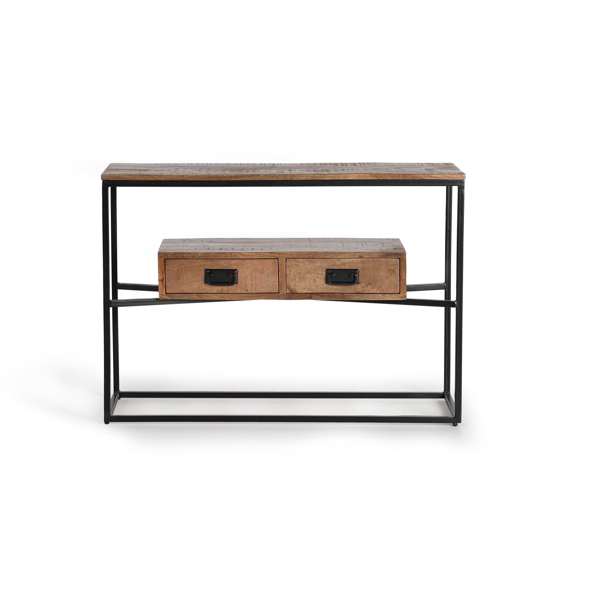 Consola - madera de mango y metal - 78x110x35cm