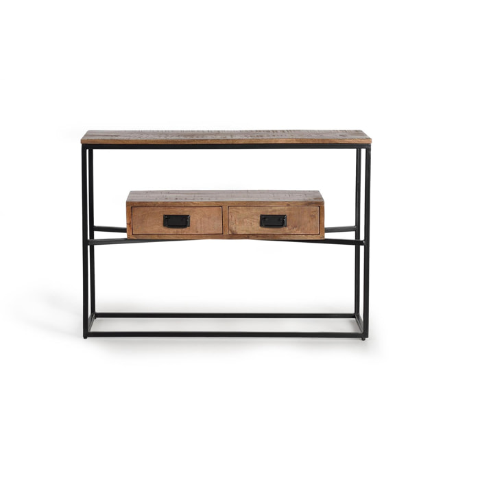 Consola - madera de mango y metal - 78x110x35cm