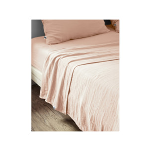 Drap plat en gaze de coton 240 x 300 cm - 11 coloris - GAIA